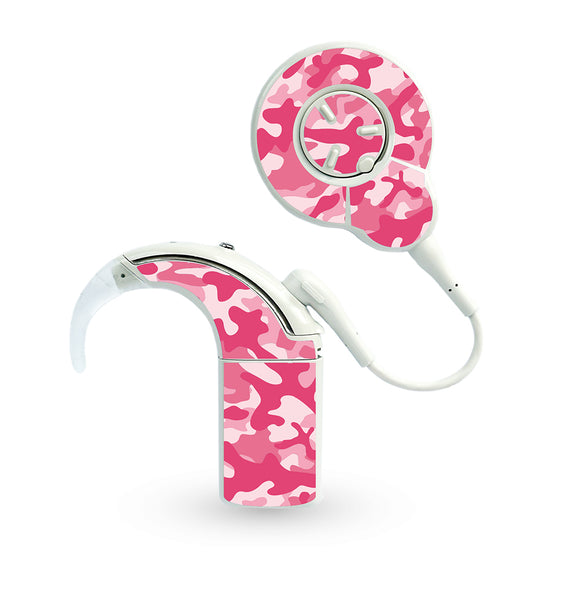Camouflage Pink - stickers for Cochlear Implants – Hearoes