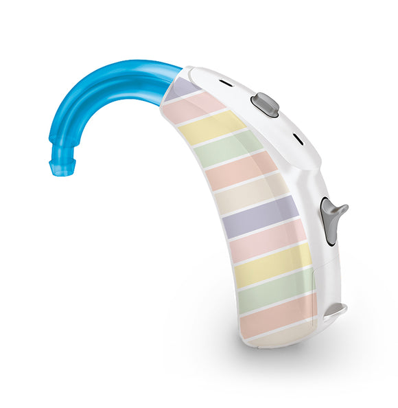 Pastel Stripes skins for Hearing Aids