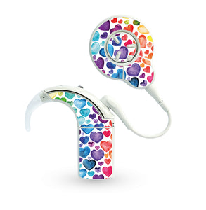 Rainbow Hearts skins for Cochlear Nucleus 8 (N8)