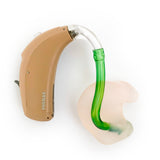 Green coloured hearing aid tube