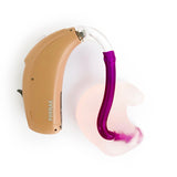 Purple coloured hearing aid tube