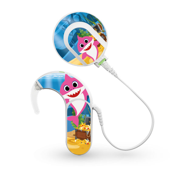 Baby Shark Pink skin for Med-El Sonnet and Sonnet 2 Cochlear Implants