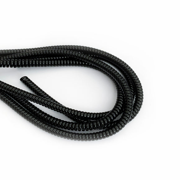 black cable twist for cochlear implants and hearing aids