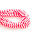 hot pink, pink and white cable twist for cochlear implants and hearing aids