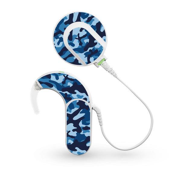 Camouflage Blue skin for Med-El Sonnet and Sonnet 2 Cochlear Implants