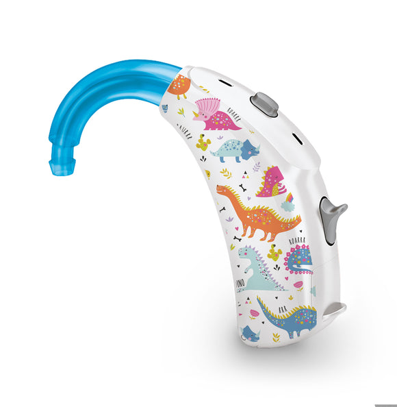 Colourful Dinosaurs skin for Hearing Aid