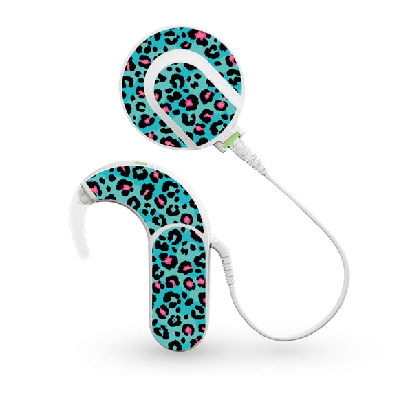 Funky Leopard Print skin for Med-El Sonnet and Sonnet 2 Cochlear Implants