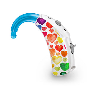 Rainbow Hearts skin for Hearing Aid