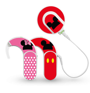 Mr and Mrs Mouse skin for Med-El Sonnet and Sonnet 2 Cochlear Implants