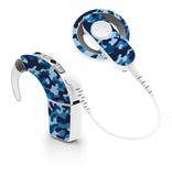 Camouflage Blue skin for Cochlear Implant, Advanced Bionics