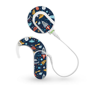 Space Rockets skin for Med-El Sonnet and Sonnet 2 Cochlear Implants