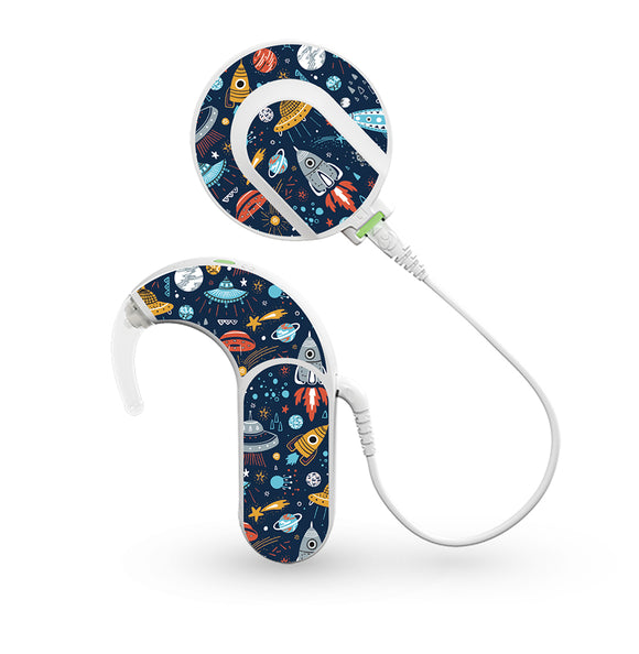 Space Rockets skin for Med-El Sonnet and Sonnet 2 Cochlear Implants